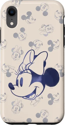 Vista 24 de Funda clásica retro vintage para iPhone 16 Disney Minnie y Mickey Mouse Heads