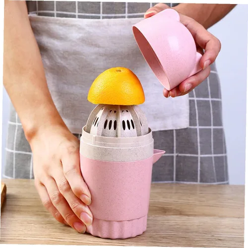 Vista 7 de UKCOCO Manual Mini Fruit Squeezer Juicer Cup for Home Multipurpose Hand Press Juicer for Oranges and High Water Content Fruits Portable Household