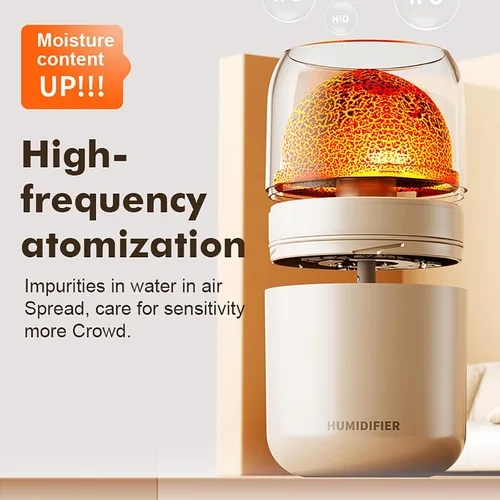 Vista 5 de Mini humidificador portátil, humidificador pequeño de niebla fría, humidificador de escritorio personal USB para dormitorio de bebé, viajes