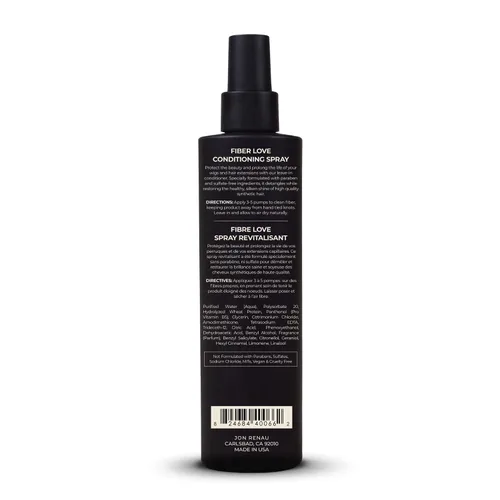 Vista 6 de Jon Renau Fiber Love - Spray acondicionador sintético sin enjuague para pelucas y extensiones de cabello, spray desenredante para cabello sintético