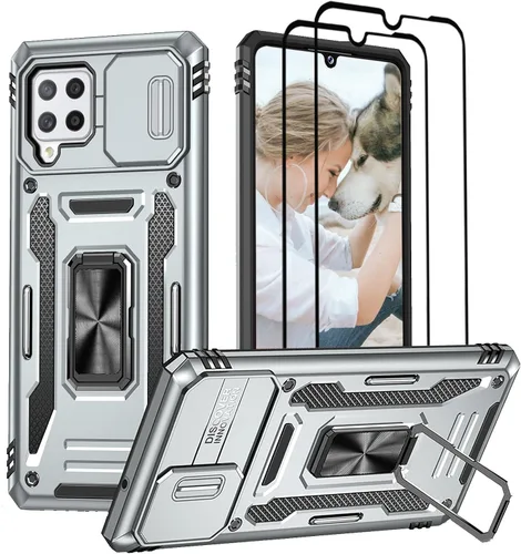 Vista 11 de Jeylly Funda para Samsung Galaxy A42 5G con protector de pantalla de vidrio templado, resistente a los golpes, a prueba de caídas, duradera