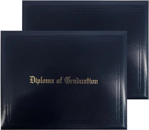 Vista 36 de GraduationMall Cubierta impresa para diploma para certificado 8.5 x 11 pulgadas, color negro, paquete de 1