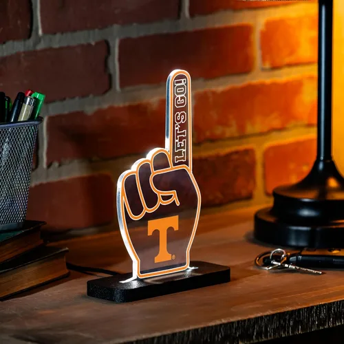 Vista 8 de Team Sports America Evergreen NCAA - Letrero de pared ultrafino con luz LED de la Universidad de Tennessee, casco réplica de tamaño completo, 19.5 x