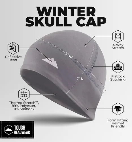 Vista 14 de Tough Headwear Skull Cap for Men-Motorcycle Head Cap,Sweat Caps for Men, Skull Cap Helmet Liner,Running Beanie Parent