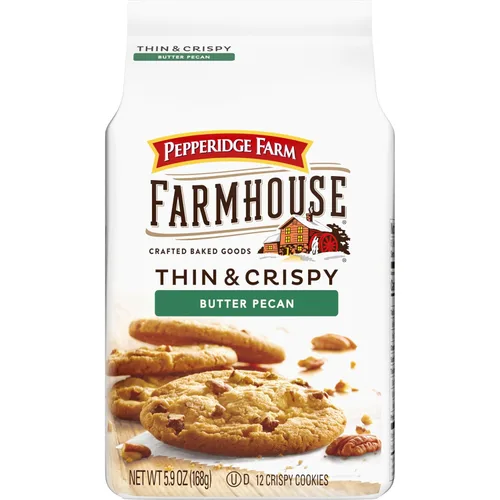 Vista 12 de Pepperidge Farm Galletas Farmhouse Thin & Crispy Butter Crisp, bolsa de 6.9 oz