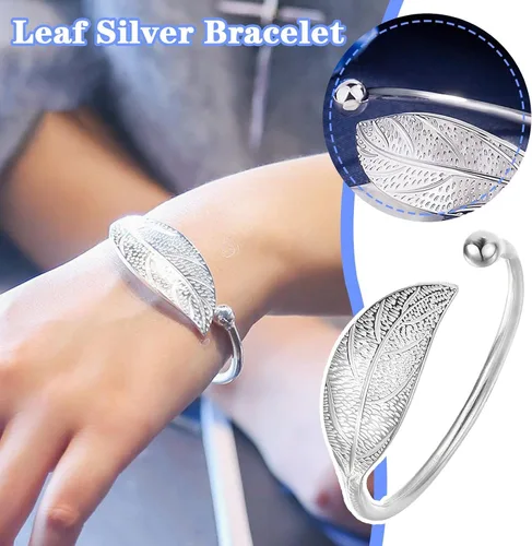 Vista 2 de Pulseras de plata de ley 925 para mujer elegante pulsera de plata de ley 925 pulsera de joyería para mujer pulseras de plata para cumpleaños