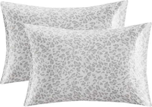 Vista 264 de Madison Park Essentials - Juego de sábanas de satén de lujo y sedoso con brillo natural, bolsillo elástico de 14 pulgadas para colchones de hasta 16