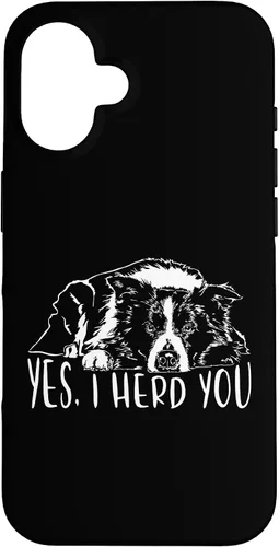Vista 32 de Border Collie I Herd You Herd You Dog Funny Dog Saying Case for iPhone 17