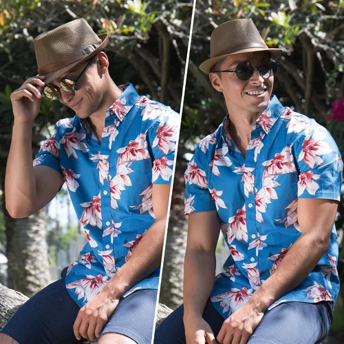 Vista 5 de Simplicity Sombrero de paja Trilby Fedora estilo Panamá con cinturón de cuero