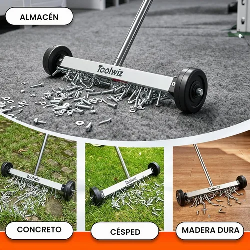 Vista 2 de Toolwiz Barredora magnética rodante de 15" barredora magnética rodante