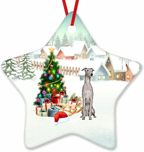 Vista 63 de Prezzy Airedale Terrier - Adorno para decoración de árbol de Navidad, regalos lindos para amantes de los perros, para familiares y amigos, nuevo