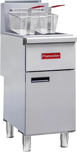 Vista 10 de Freidora de Piso Comercial a Gas con 2 Canastas, Freidora a Propano de Gas de 90000 BTU - Solo para Uso Comercial, Control de Temperatura