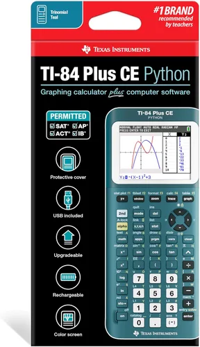 Vista 5 de Calculadora gráfica TI-84 Plus CE, Trinomio Verde Azulado Trinomial Teal