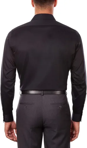 Vista 2 de Van Heusen camisa lisa de poplin de cuello amplio, corte regular para hombres