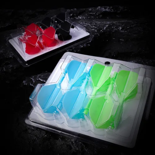 Vista 7 de CyeeLife Integrated Dart Shaft and Flights Standard Shape,Black/Red/Blue/Green,4 Set (12pcs)