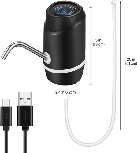 Vista 7 de Flexzion - Bomba de agua para consumo eléctrica. Despachador de agua eléctrico potente para botellas de 5 galones portable, de rotación. Para uso