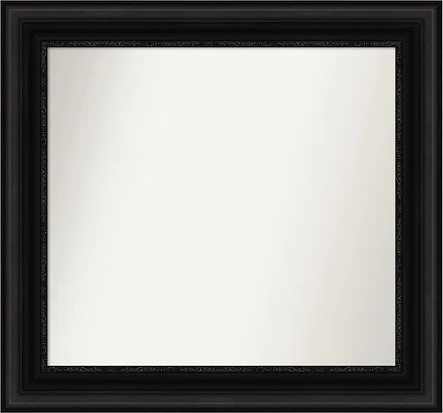 Vista 435 de Amanti Art Espejo personalizado, espejo de baño negro puente, espejo de pared o espejo de tocador de baño sobre el fregadero (26 x 26 pulgadas)