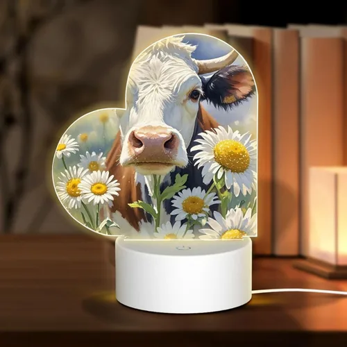 Vista 14 de 3D Night Light LED Light Lamp Base Personalized Gifts Acrylic Night Light Color Fusion Night Light Acrylic Plaque USB 3 Colors Change Smart Touch