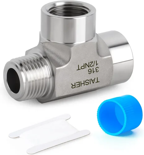 Vista 21 de TAISHER 1 pieza de forja de accesorios de tubería de acero inoxidable 304, 1/2 "NPT macho x 1/2 "NPT hembra x 1/2" NPT accesorios de tubería macho