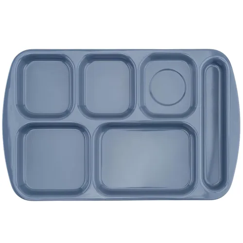 Vista 11 de G.E.T. Bandeja escolar para cafetería con 6 compartimentos, para zurdos, 10 x 14 pulgadas, verde bosque (paquete de 4)