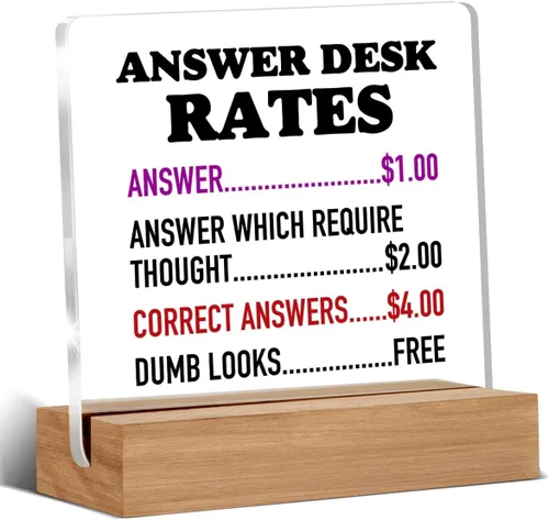 Vista 9 de Divertida placa acrílica retro de regalo para amigos, compañeros de trabajo, regalos occidentales para mujeres, hombres, mejores amigos, decoración