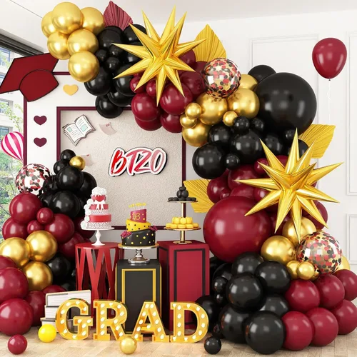 Vista 17 de Kit de arco de globos azul marino y negro, guirnalda de globos con globos de papel de aluminio metálico plateado blanco oscuro globos de látex