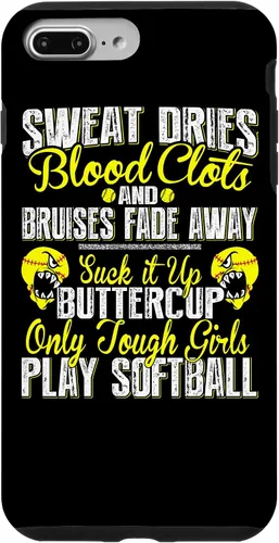 Vista 12 de iPhone 16 Only Tough Girls Play Softball - Funda resistente para jugador de sóftbol