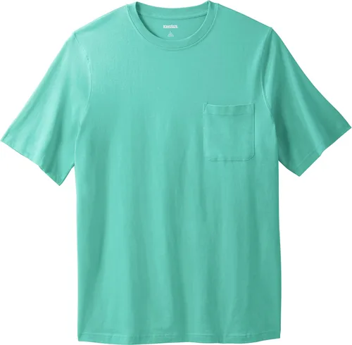 Vista 10 de KingSize Big & Tall Shrink-Less - Camiseta ligera, con cuello redondo, con bolsillo para hombre Gris Caliente Carbón