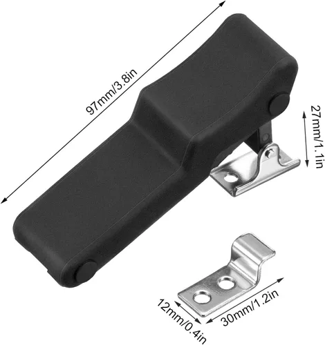 Vista 7 de 2 piezas de pestillo de goma para estante de almacenamiento delantero Compatible con Polaris Sportsman 450 570 850 Touring ETX 7081927 Negro