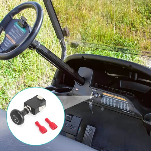 Vista 5 de 10L0L Botón de interruptor de faros delanteros para carrito de golf para Yamaha, Club Car, EZGO, estilo Push Pull Style, interruptor de luz