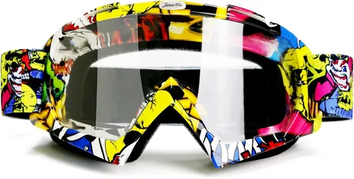 Vista 15 de JAMIEWIN - Gafas de motocross ATV para bicicleta de tierra, motocicleta, UTV MX OTG, gafas para carretera fuera de pista, lentes transparentes anti