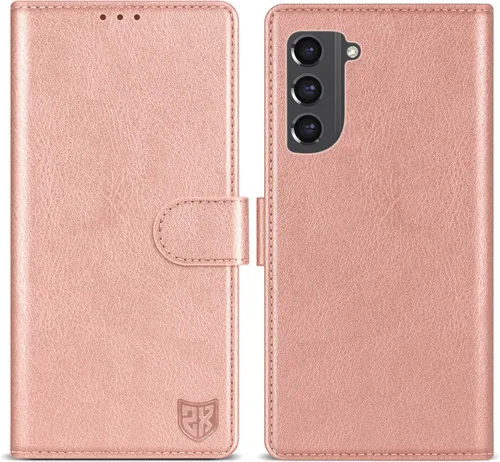 Vista 13 de ZZXX Funda tipo cartera para Samsung Galaxy S21 FE con bloqueo RFID, ranura para tarjetas, función atril, cierre magnético, funda protectora