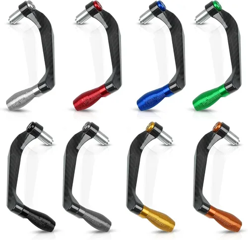 Vista 6 de Paramanos universales de fibra de carbono de aleación de aluminio de freno palancas de embrague protector de motocicleta para Yamaha FZ25 FZ 25 2017