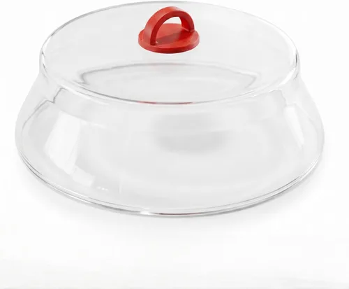 Vista 8 de Cubierta de placa de vidrio borosilicato templado para microondas de 10 x 4 Easy-Grip Silicone Handle, Unvented to Steam Food