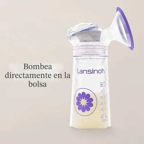 Vista 7 de Lansinoh Bolsas de almacenamiento de leche materna, 1 paquete de 50 unidades.