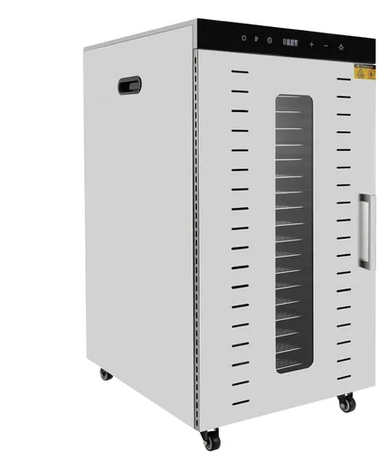 Vista 4 de Deshidratador de alimentos de 20 bandejas para carne seca de acero inoxidable de 1700 W, máquina deshidratadora comercial de alimentos