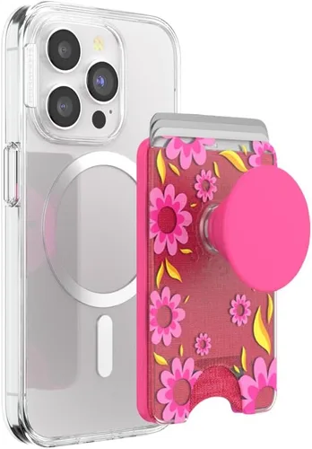 Vista 8 de PopSockets Cartera adhesiva para teléfono y tarjetero con agarre, púrpura - Aura