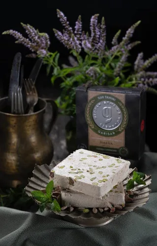 Vista 4 de Garisar Tahini Halva 60% Tahini – Halva – Halva de pistacho – Halva turca – Chocolate de caramelo – Postres – Dulces de Oriente Medio – Delicias