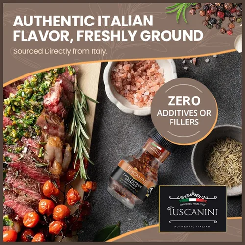 Vista 2 de Tuscanini Molinillo de especias de chile premium, 1.06 oz Chile en polvo recién molido Producto de Italia