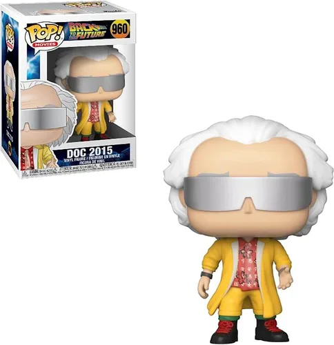 Vista 6 de POP Back to The Future - Doc 2015 [Dr. Emmett Brown] Funko Pop! Figura de vinilo (incluye funda protectora compatible con caja pop box), multicolor