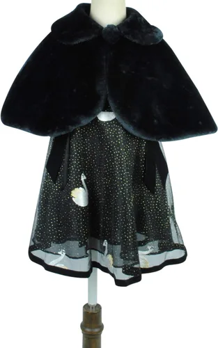 Vista 5 de Abbyabbie.Li Chal tipo bolero de piel sintética para niña de las flores, chal de princesa L (8-12 años), marfil