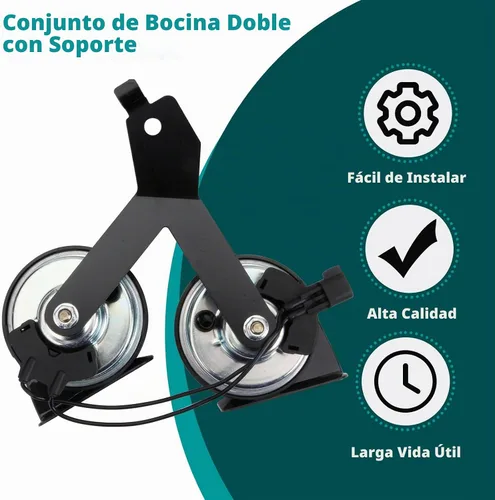 Vista 5 de MITZONE Conjunto de bocina con soporte compatible con Ford F-150 2009-2014 Reemplazar 9L3Z-13832-A