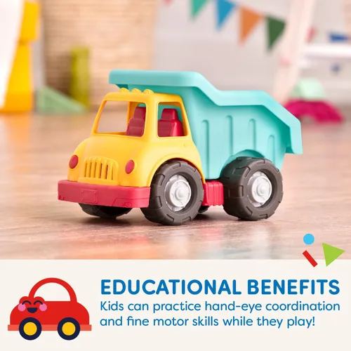 Vista 3 de Battat – Wonder Wheels – Camión Volquete para Niños Pequeños – Partes Movibles – Juguete de Construcción Duradero y Robusto – Reciclable Toddler