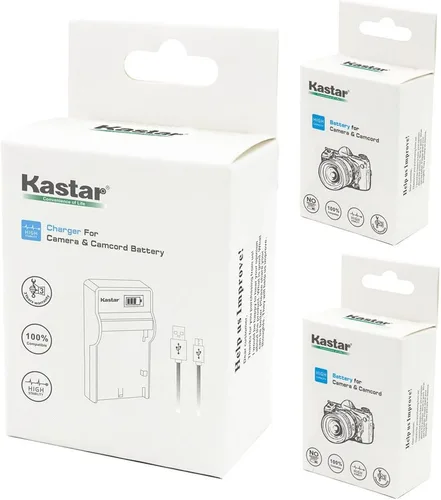 Vista 4 de Kastar Batería (X2) y cargador LCD delgado para videocámaras JVC BN-VF808 BN-VF808U BN-VF815 BN-VF823, Everio GZ-MG130 GZ-MG330 GZ-HD7 GZ-HM30