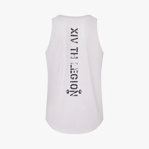 Vista 4 de Camiseta sin mangas de fibra modal para hombre, color blanco, absorbe la humedad, ultra cómoda, camiseta de culturismo prémium