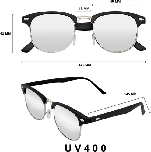 Vista 5 de Emblema EyewearGafas de sol con borde PremiumMarco para mitad Cuerno metal remaches
