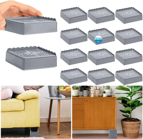 Vista 14 de Elevador de cama de 1 pulgada, 2 pulgadas, 3 pulgadas, 4 pulgadas de alta resistencia, elevador de muebles ajustable para mesa, escritorio, sofá