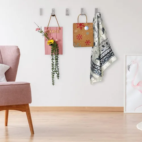 Vista 7 de 5 ganchos plegables para colgar en la pared, ganchos plegables de aleación de aluminio, gancho plegable de aleación de aluminio para toallas