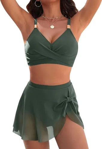 Vista 14 de Blooming Jelly Bikini de cintura alta para mujer con control de abdomen de Bandera estadounidense