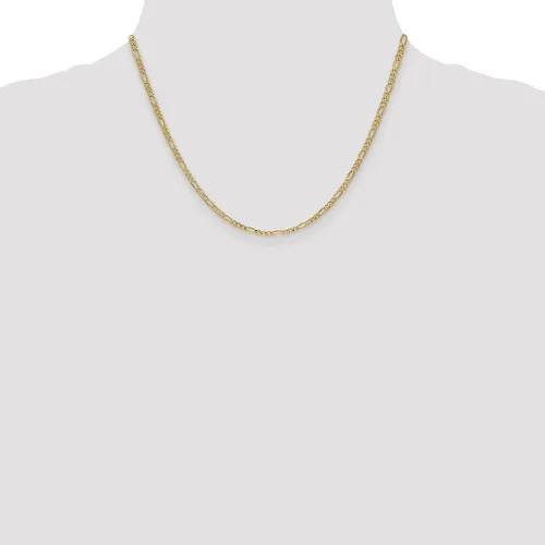 Vista 2 de ICE CARATS 14k Yellow Gold 16 Inch 2.5mm Figaro Chain Necklace Pendant Charm Fine Jewelry For Women Gifts For Her
